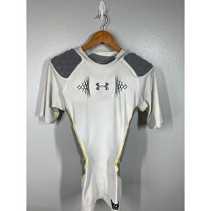 Under Armour Compression Heatgear Football Shirt‎ Men's Large Padded White